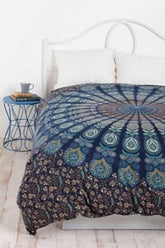 Cotton Wall Hanging Tapestry (54 x 84 inch, Blue), Mandala Tapestry, Indian Wall Hanging, Indian Tapestry, Home Decor, Wall Art, Diwali gift